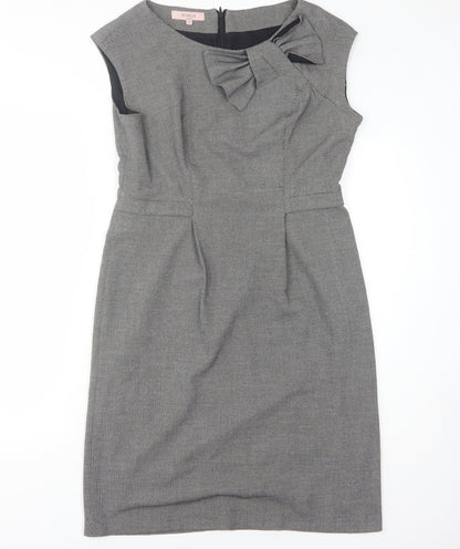 ECAILLE Women's Grey Sheath Dress, Size 12
