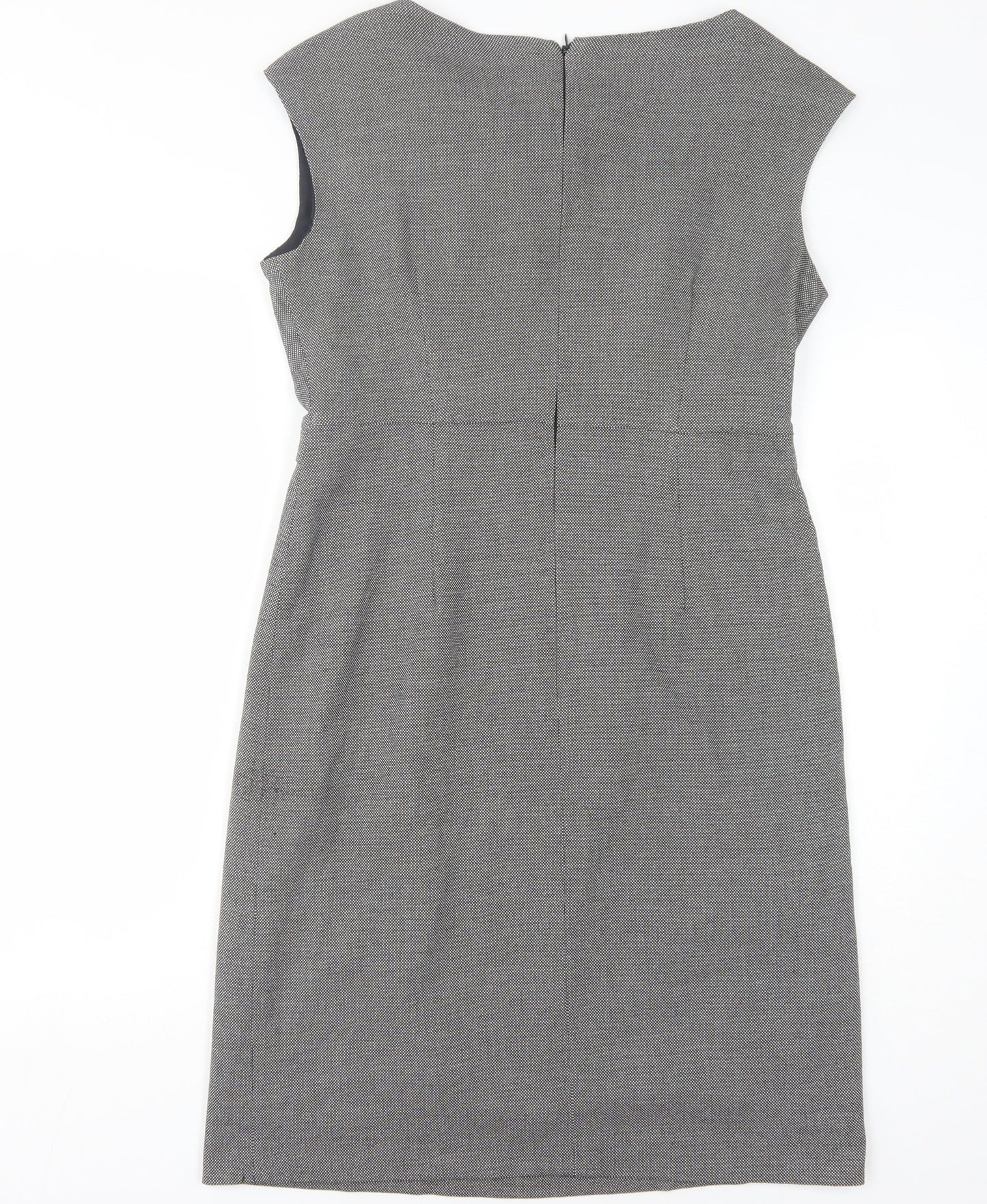 ECAILLE Women's Grey Sheath Dress, Size 12