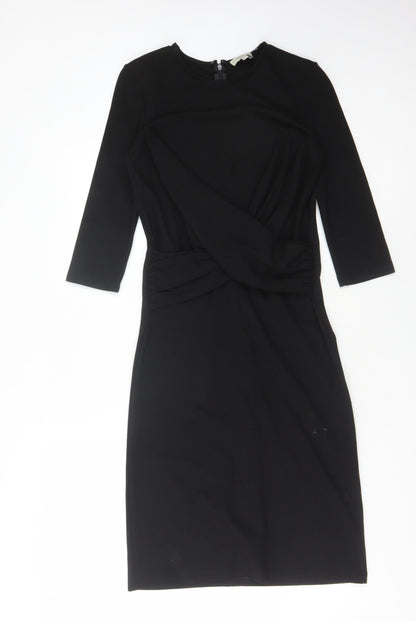 Hobbs Women Black Sheath Dress Size 10