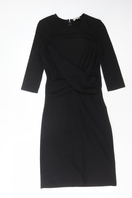 Hobbs Women Black Sheath Dress Size 10