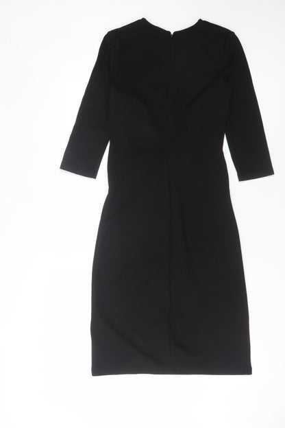 Hobbs Women Black Sheath Dress Size 10