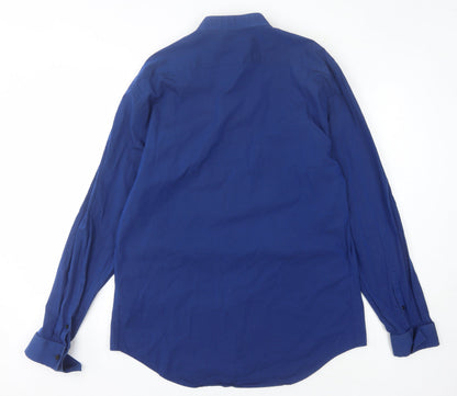 Zara Man Men's Blue XL Slim Fit Button-Up Shirt
