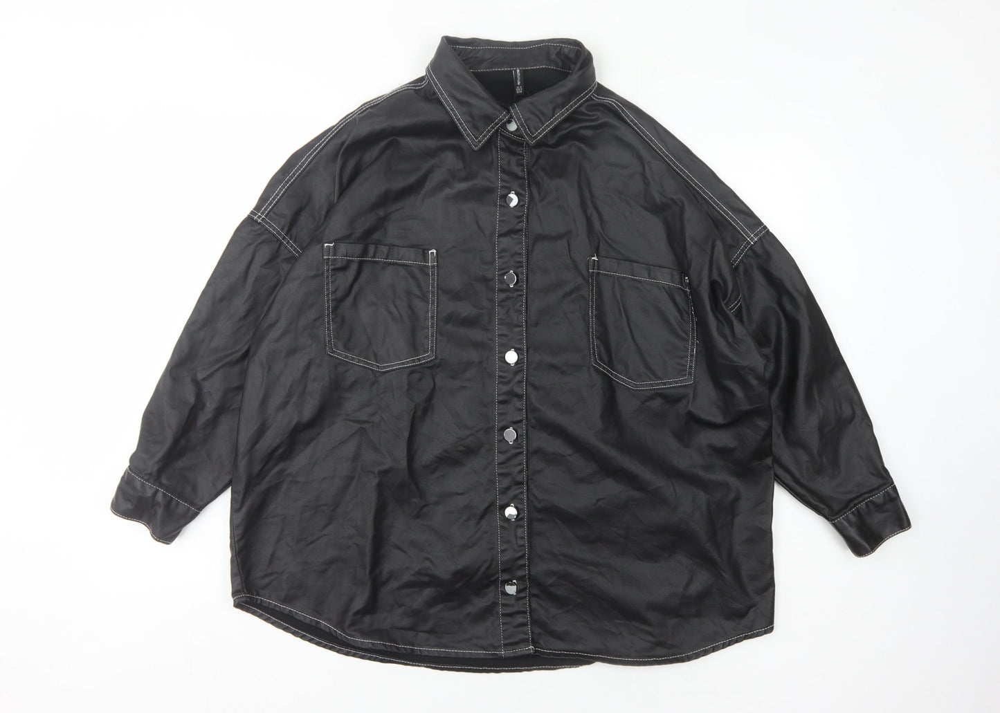 Womens UK Size 8 PRETTYLITTLETHING Black Basic Jacket