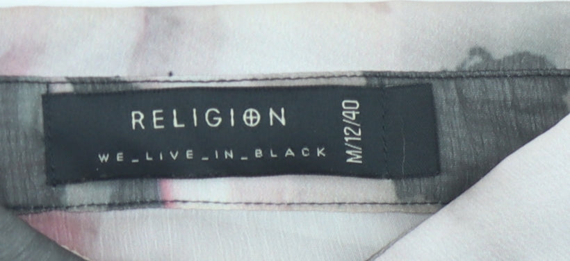 Womens UK Size 12 Religion Multicoloured Tunic Blouse