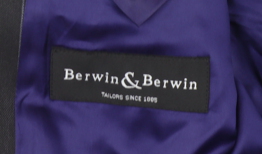 Mens UK Size 40 Berwin & Berwin Regular Grey Suit Jacket