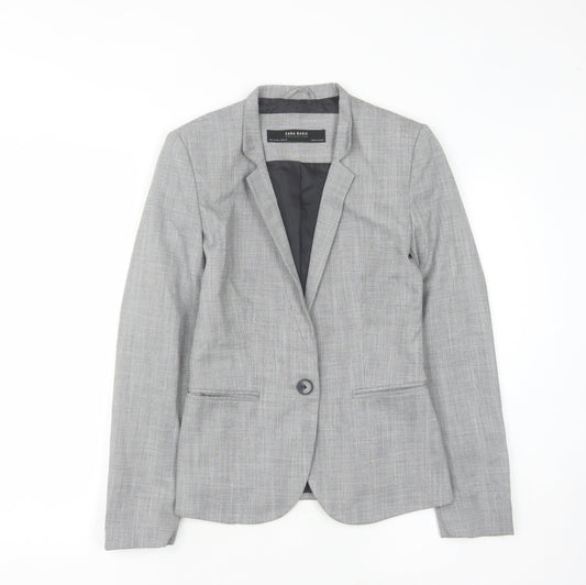 Zara Basic Women's Grey Blazer, Size 6, Business Casual