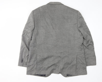 Enrico Silvanni Grey Wool Blazer UK 50R Men's Jacket