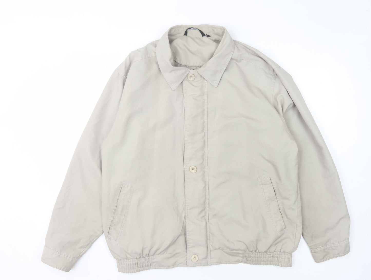Mens UK Size L Vintage Beige Basic Jacket