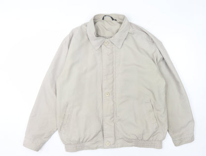 Mens UK Size L Vintage Beige Basic Jacket