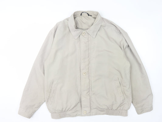 Mens UK Size L Vintage Beige Basic Jacket