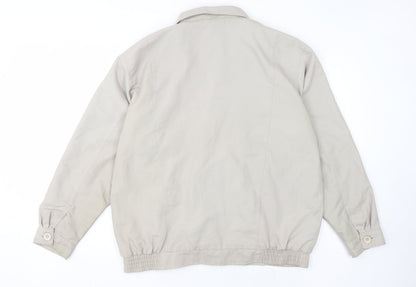 Mens UK Size L Vintage Beige Basic Jacket