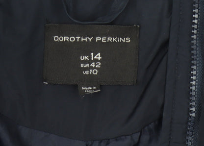 Womens UK Size 14 Dorothy Perkins Blue Puffer Jacket