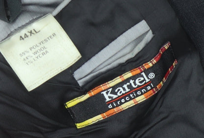 Kartel Men's Black Blazer Jacket Formal 44XL