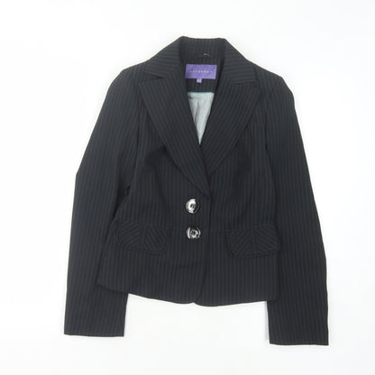 Autonomy Women's Black Pinstripe Blazer Size 6