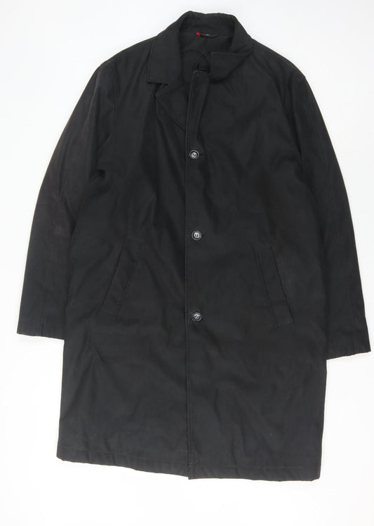 Mens UK Size M Ciro Citterio Black Overcoat