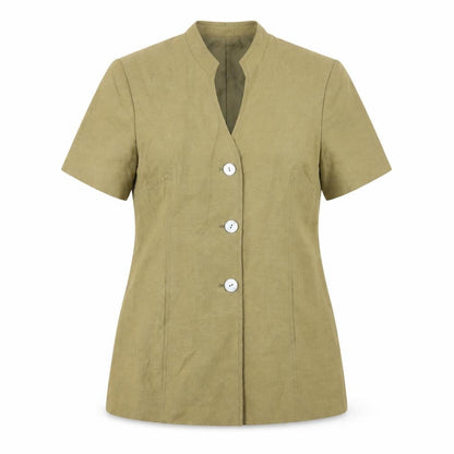 Country Casuals Women's Brown Silk Linen Blazer Size 8