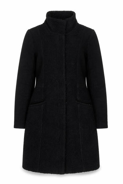 Womens UK Size 10 H&M Black Overcoat