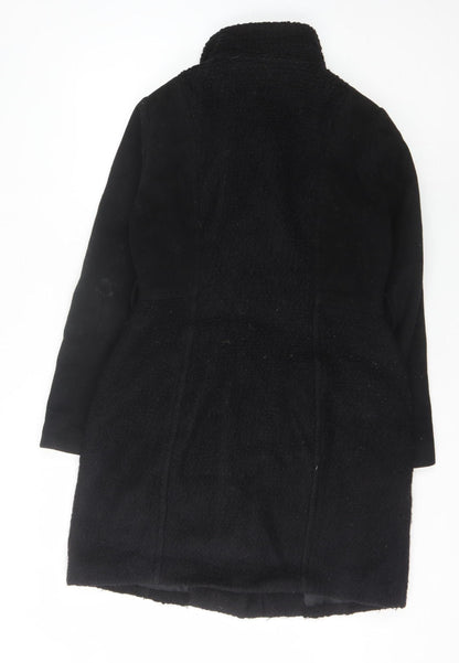 Womens UK Size 10 H&M Black Overcoat