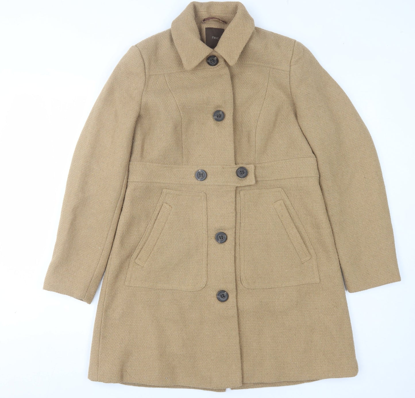 Womens UK Size 10 NEXT Beige Overcoat