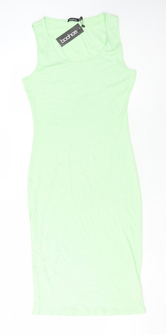 Boohoo Women's Green Tank Dress Size 16