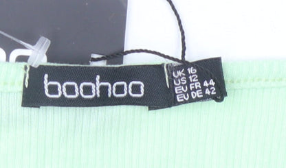 Boohoo Women's Green Tank Dress Size 16