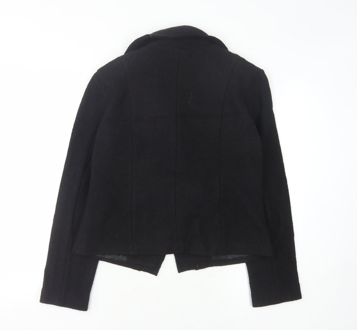 CMD Women's Black Cropped Blazer Size 12 Two-Button
