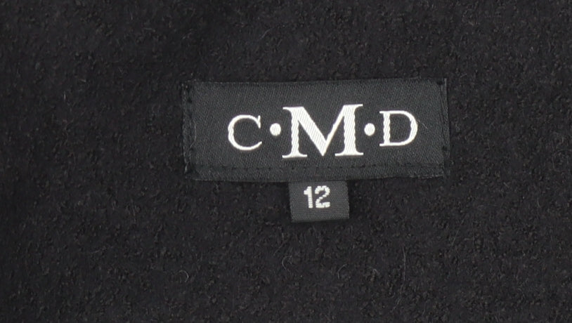 CMD Women's Black Cropped Blazer Size 12 Two-Button