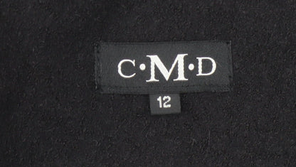 CMD Women's Black Cropped Blazer Size 12 Two-Button