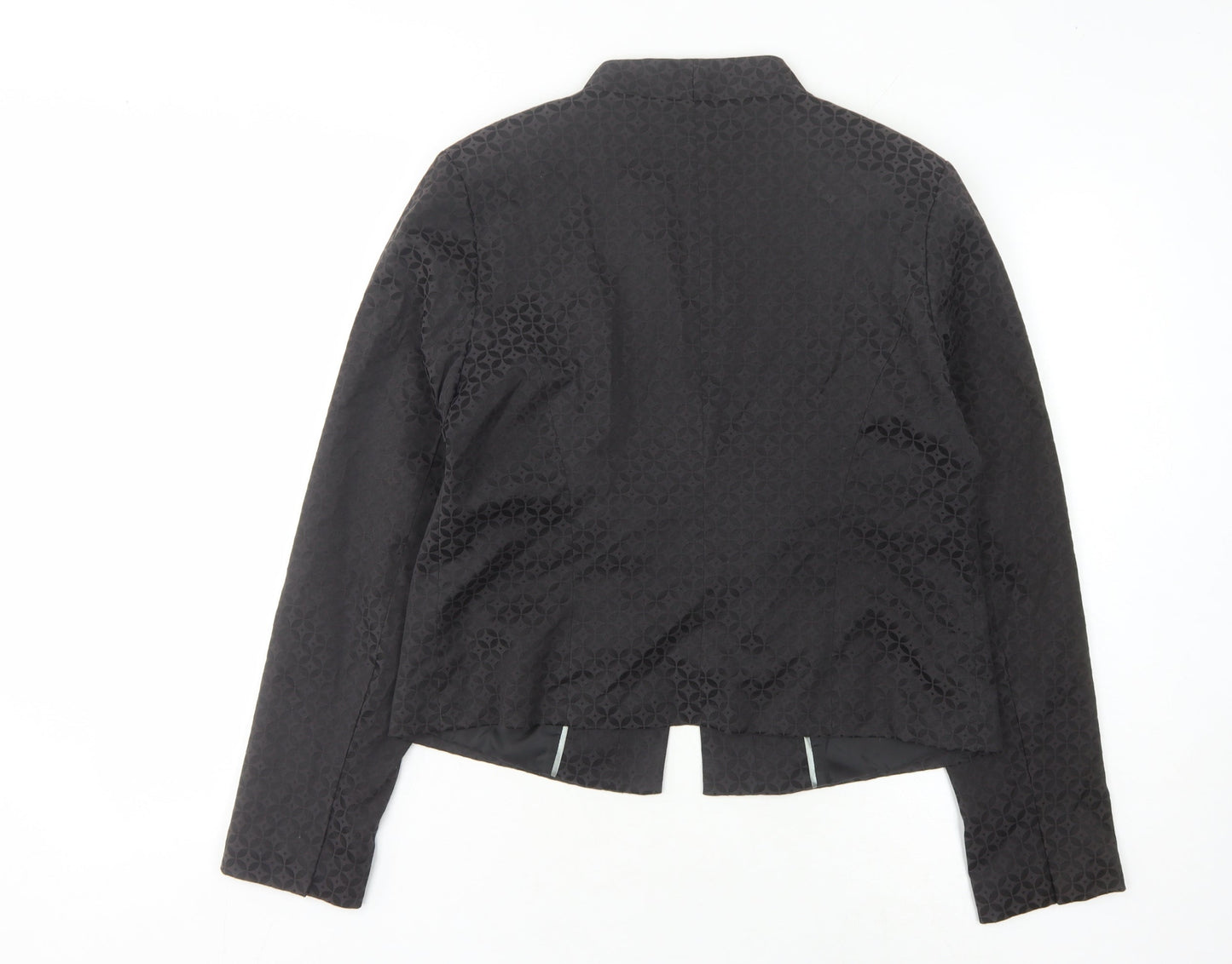 Debenhams Women's Black Geometric Blazer Size 14