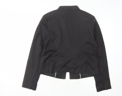 Debenhams Women's Black Geometric Blazer Size 14