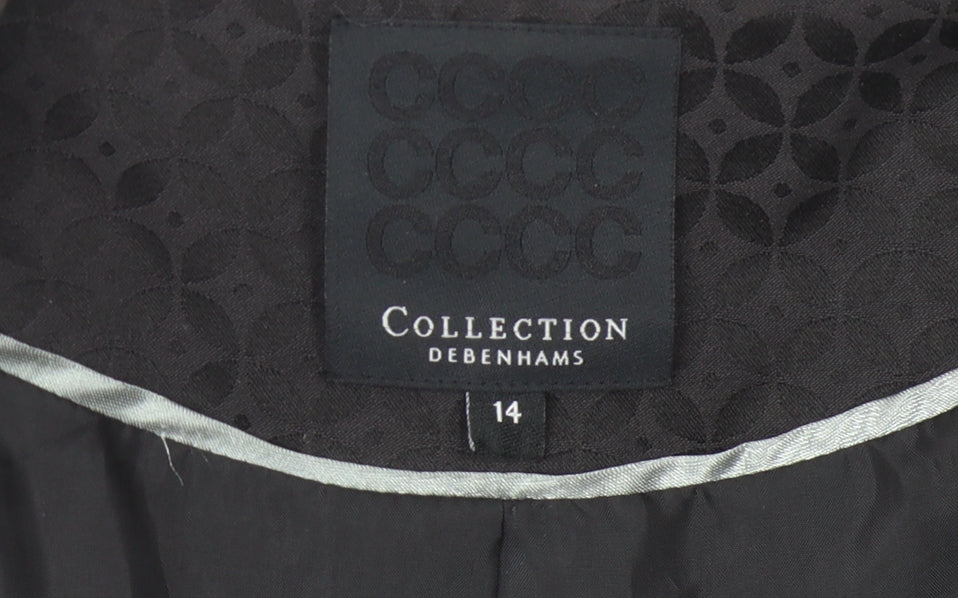 Debenhams Women's Black Geometric Blazer Size 14