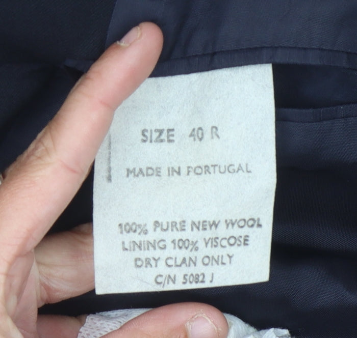 Mens UK Size 40 Hornes Regular Black Suit Jacket