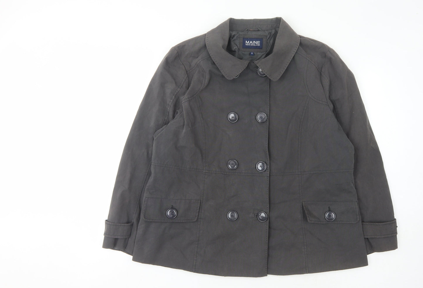 Maine New England Women's Black Pea Coat Jacket Size 20