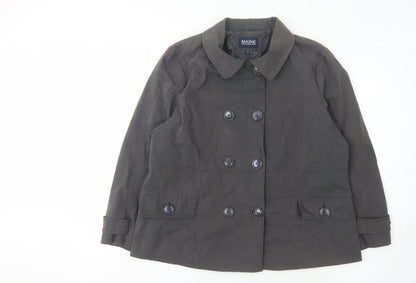 Maine New England Women's Black Pea Coat Jacket Size 20