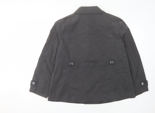 Maine New England Women's Black Pea Coat Jacket Size 20