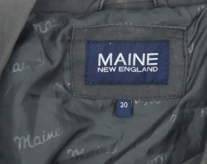 Maine New England Women's Black Pea Coat Jacket Size 20