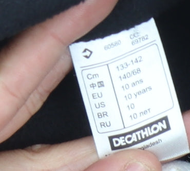 Decathlon Boys Black Fleece Sweatshirt - 10 Years