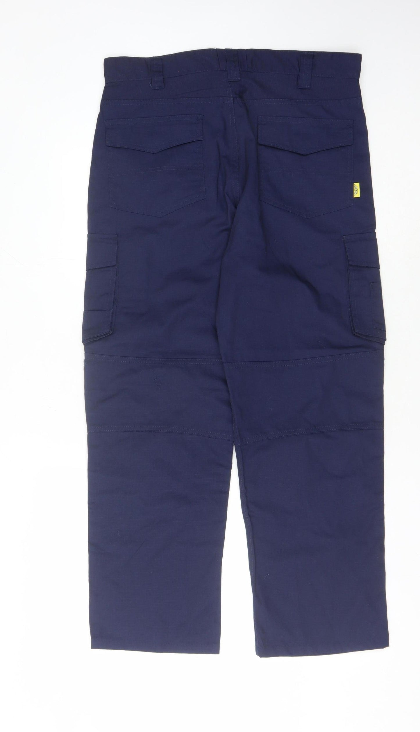 Trojan Men's Blue Cargo Trousers, 32 in Waist