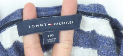 Womens UK Size L Tommy Hilfiger Blue Pullover Jumper