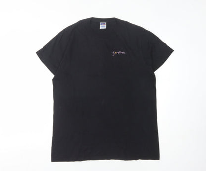 Unisex Adults UK Size L Russell Black  T-Shirt