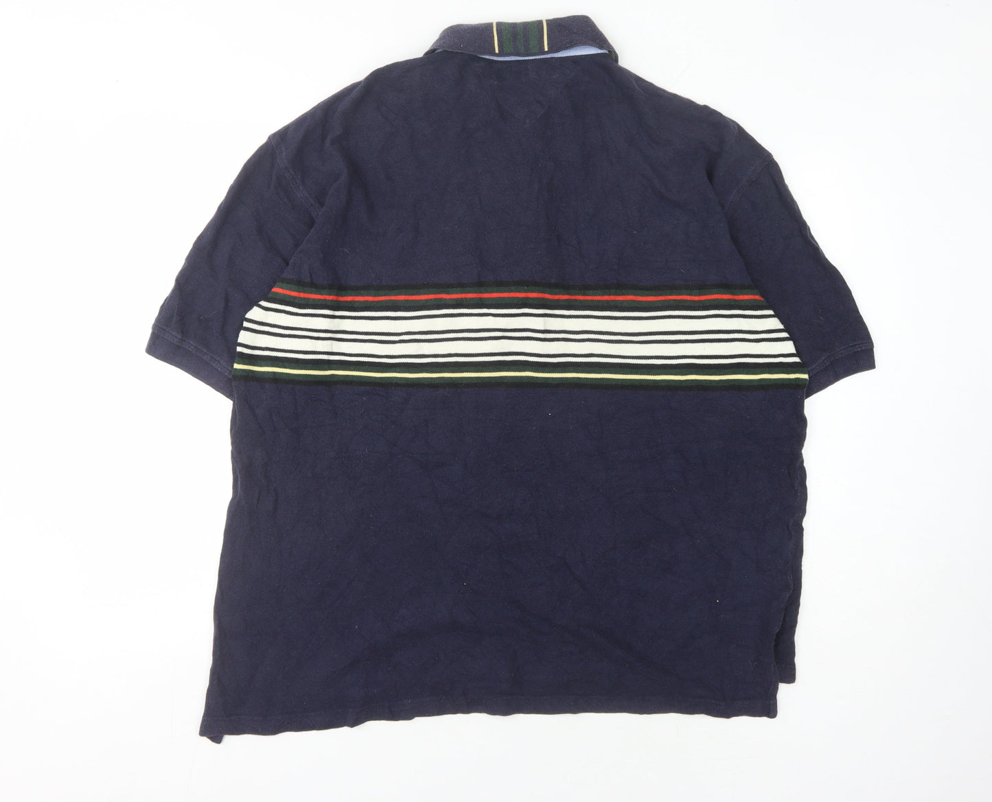 Tommy Hilfiger Men's Blue XL Striped Polo Shirt
