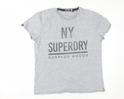 Superdry Men's Grey Graphic Print T-Shirt 2XL