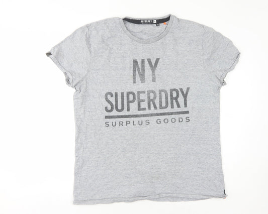Superdry Men's Grey Graphic Print T-Shirt 2XL