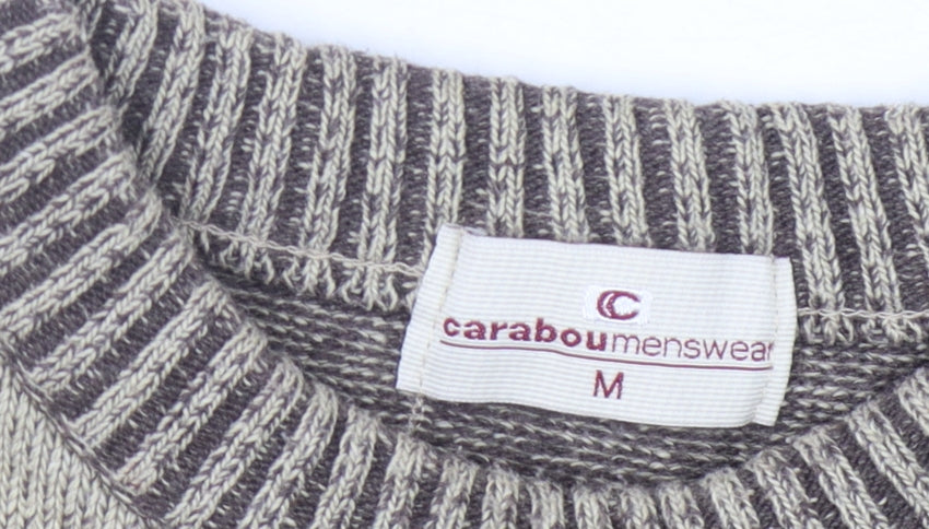 Carabou Mens Beige Pullover Jumper M Regular Fit