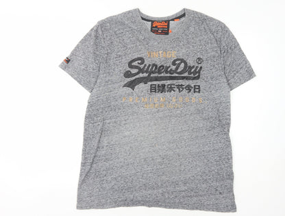 Superdry Men's Grey Vintage Graphic T-Shirt 2XL