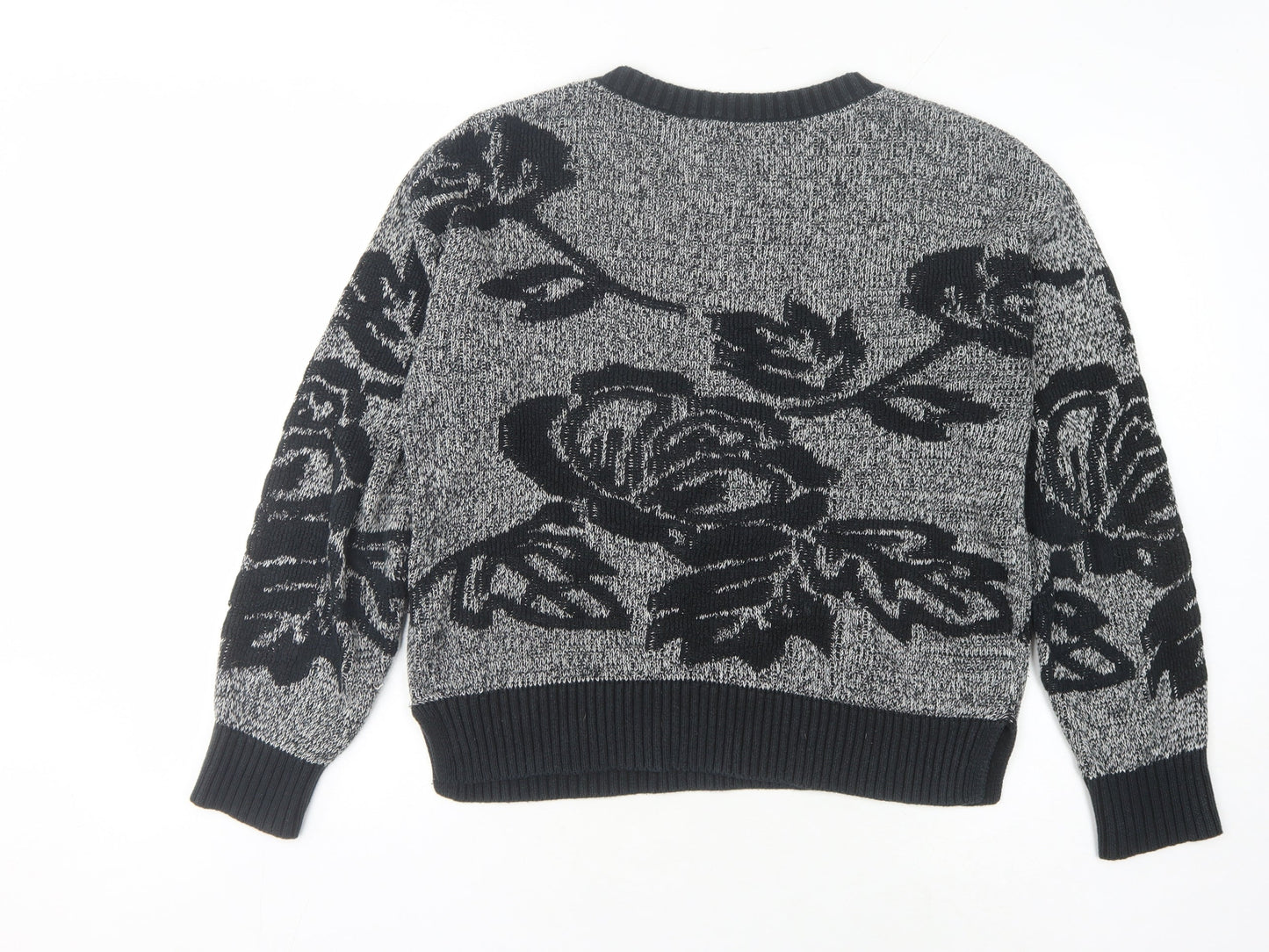 GAP Women's Black Floral Pullover Jumper, M