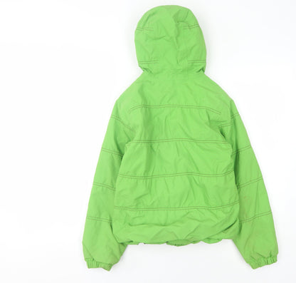Quechua Boys Green Hooded Puffer Jacket Size 10-11 Years