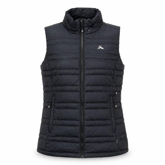 Macpac Women's Black Down Waistcoat Size 10 with Logo