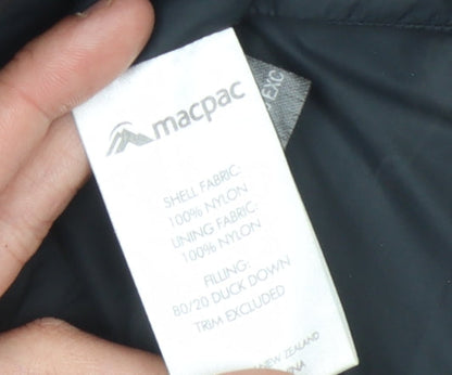 Macpac Women's Black Down Waistcoat Size 10 with Logo