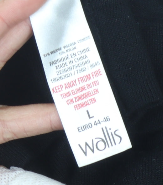 Womens UK Size L Wallis Black Cardigan Jumper